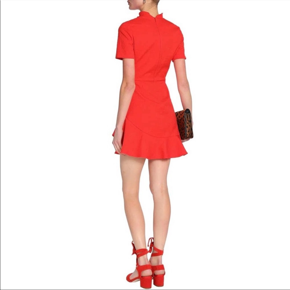 Sandro Paris Ruffle Trim Short Sleeved Dress - Picture 2 of 6